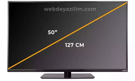 125 ekran tv ölçüleri